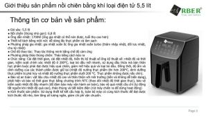 NỒI CHIÊN KHÔNG DẦU ARBER ABNCKD5.5 - 13