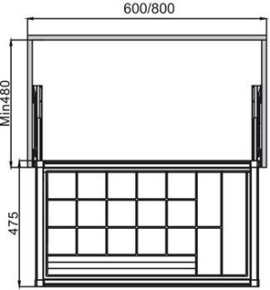 Khay đựng trang sức Hafele 600mm màu trắng 807.95.801 - 5 Khay đựng trang sức Hafele 600mm màu trắng 807.95.801 - 4