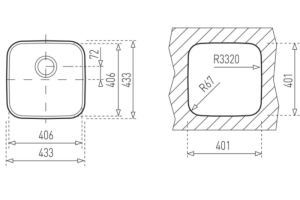 CHẬU RỬA INOX TEKA BE 40 40 10125005 - 1 TEKA BE 40 40 10125005