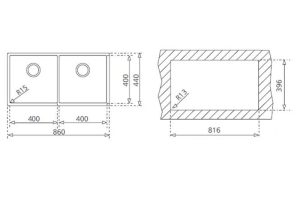 CHẬU RỬA INOX TEKA BE LINEA R15 2B 860 115030006 - 1 TEKA BE LINEA R15 2B 860 115030006