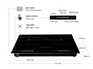 Bếp điện từ đôi Junger CEJ-200-II