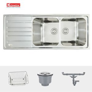 CHẬU RỬA BÁT KONOX Artusi KS11650 1D BÀN TRÁI - 4 CHẬU RỬA BÁT KONOX Artusi KS11650 1D BÀN TRÁI