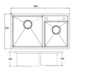 Chậu rửa Handmade Eurosun EU-8045HS9