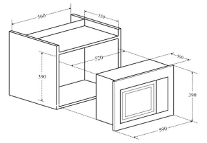 LÒ VI SÓNG ÂM TỦ KAFF KF-MC02 - 11 LÒ VI SÓNG ÂM TỦ KAFF KF- MC02