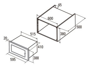 LÒ VI SÓNG KÈM NƯỚNG ÂM TỦ SEVILLA SV-V28
