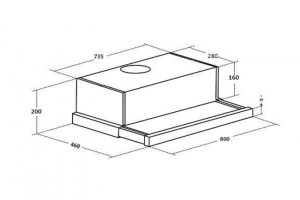 MÁY HÚT MÙI ÂM TỦ KAFF KF-TL80H