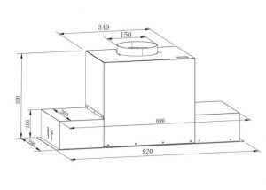 MÁY HÚT MÙI ÂM TỦ TOÀN PHẦN KAFF KF-BI90PR - 7 MÁY HÚT MÙI ÂM TỦ TOÀN PHẦN KAFF KF-BI90PR