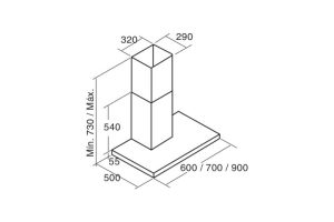 Máy Hút Mùi Áp Tường Cata S PLUS 600 X