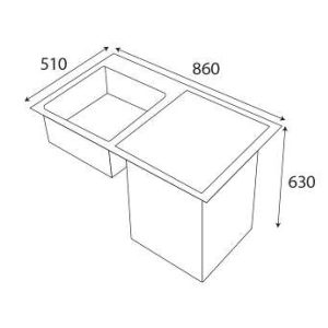 Máy Rửa Chén Kết Hợp Chậu Rửa Chén KAFF KF-SWM6 - 19 Máy Rửa Chén Kết Hợp Chậu Rửa Chén KAFF KF-SWM6