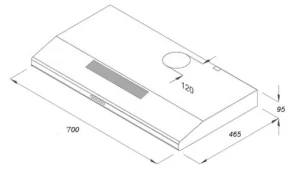 Máy hút mùi cổ điển Kaff KF-SL70KB - 2 Máy hút mùi cổ điển Kaff KF-SL70KB