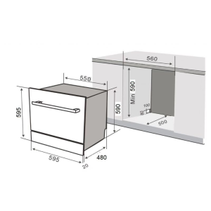 Máy rửa chén âm tủ KAFF KF-BISW800