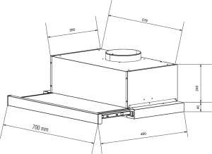 Máy Hút Mùi Eurosun EH-70AF86W Trắng