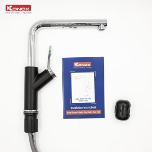 VÒI RỬA BÁT RÚT DÂY KONOX ARTAN BLACK - 7 VÒI RỬA BÁT RÚT DÂY KONOX ARTAN BLACK