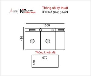 CHẬU RỬA CHÉN EIFFEL CAO CẤP INOX 304 10048 - 3