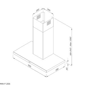 Máy hút mùi áp tường Malloca Min F-205 - Dòng nhập khẩu Italy - 8 Máy hút mùi áp tường Malloca Min F-205 - Dòng nhập khẩu Italy