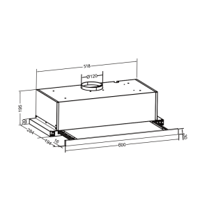 Máy Hút Mùi Âm Tủ Eurosun EH-60AF85B