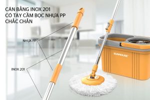 CÂY LAU NHÀ XOAY 360 ĐỘ SUNHOUSE KS-MO350I - 10 CÂY LAU NHÀ XOAY 360 ĐỘ SUNHOUSE KS-MO350I - 9