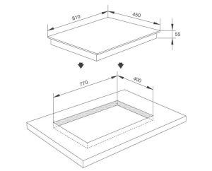 Bếp điện từ 3 vùng nấu Malloca MH-03IRA / Bếp 1 từ 2 điện, kính Eurokera - 1 BẾP ĐIỆN TỪ 3 VÙNG NẤU MALLOCA MH-03IRA