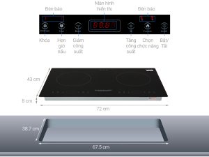 BẾP ĐIỆN TỪ ĐÔI SUNHOUSE SHB9101 - 1 BẾP ĐIỆN TỪ ĐÔI SUNHOUSE SHB9101