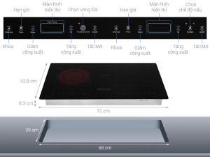 BẾP ĐÔI ĐIỆN TỪ HỒNG NGOẠI SUNHOUSE MAMA MMB9100VN - 1 BẾP ĐÔI ĐIỆN TỪ HỒNG NGOẠI SUNHOUSE MAMA MMB9100VN