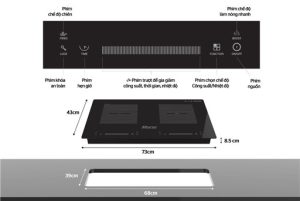 BẾP ĐÔI ĐIỆN TỪ SUNHOUSE MAMA MMB888DI - 1 BẾP ĐÔI ĐIỆN TỪ SUNHOUSE MAMA MMB888DI