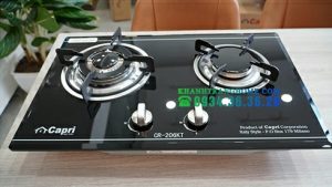 Bếp gas âm kính 2 lò Capri CR-206KT - 1 BẾP GAS ÂM KÍNH 2 LÒ CAPRI CR-206KT
