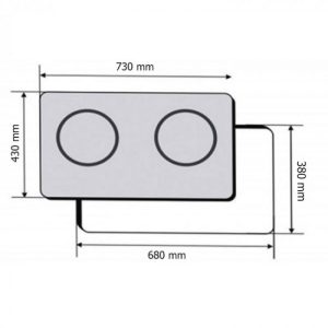 Bếp gas âm kính 2 lò Capri CR-208KT Red - 1 BẾP GAS ÂM KÍNH 2 LÒ CAPRI CR-208KT RED