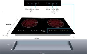 Bếp hồng ngoại đôi Capri CR-800H - 1 BẾP HỒNG NGOẠI ĐÔI CAPRI CR-800H