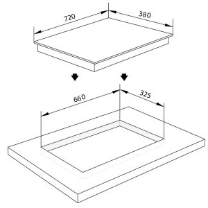 Bếp từ 2 vùng nấu Malloca MH-02IS / Kính Eurokera, dạng xước Metalic kiểu mới - 1 BẾP TỪ 2 VÙNG NẤU MALLOCA MH-02IS