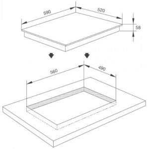 Bếp từ 3 vùng nấu Malloca MH-5903 IN / Mặt kính Eurokera - 1 BẾP TỪ 3 VÙNG NẤU MALLOCA MH-5903 IN