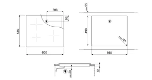 BẾP TỪ 60 CM ĐA CHỨC NĂNG MÀU ĐEN SMEG SI5632D 536 64 091
