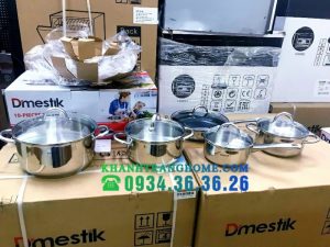 Bộ nồi chảo Dmestik ES009 - 1 BỘ NỒI CHẢO DMESTIK ES009