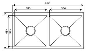 CHẬU INOX KAFF KF-HM8245BI