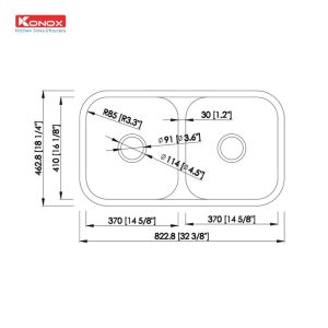 CHẬU RỬA CHÉN BÁT KONOX KN8246DUA - 2 CHẬU RỬA CHÉN BÁT KONOX KN8246DUA