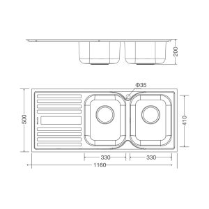 Chậu rửa chén Malloca MS-1025L NEW - 1 CHẬU RỬA CHÉN MALLOCA MS-1025L NEW