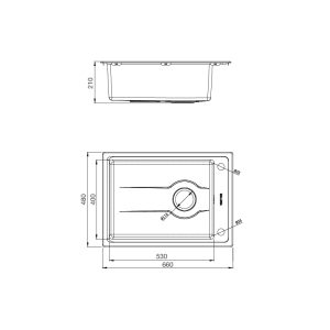 Chậu rửa chén Malloca MS-5066W - 1 CHẬU RỬA CHÉN MALLOCA MS-5066W