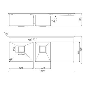 Chậu rửa chén Malloca MS-6306T - 1 CHẬU RỬA CHÉN MALLOCA MS-6306T