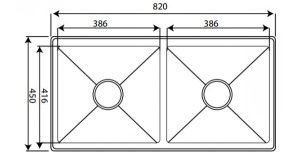 CHẬU RỬA INOX KAFF KF-GMS8245 - 1 CHẬU RỬA INOX KAFF KF-GMS8245