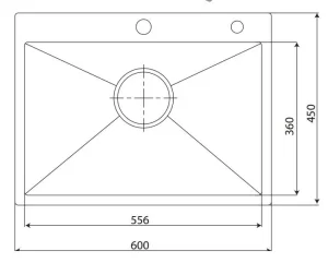 CHẬU RỬA INOX KAFF KF-HM6045BI - 1 CHẬU RỬA INOX KAFF KF-HM6045BI
