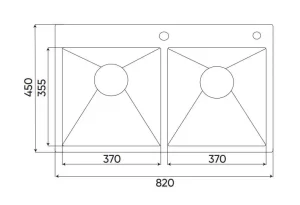 Chậu rửa INOX KAFF KF-HMS8245 - 1 CHẬU RỬA INOX KAFF KF-HMS8245