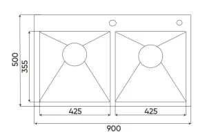 Chậu rửa INOX KAFF KF-HMS9050 - 1 CHẬU RỬA INOX KAFF KF-HMS9050