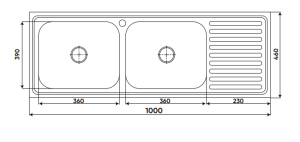 CHẬU RỬA INOX KAFF KF-P10046 - 1 CHẬU RỬA INOX KAFF KF-P10046