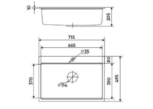 Chậu rửa KAFF KF-MONDY-715-D - 1 CHẬU RỬA KAFF KF-MONDY-715-D
