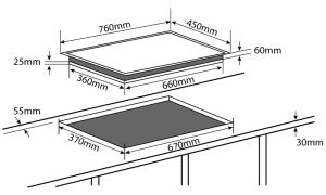 Bếp từ đôi Chef's EH-DIH836 - 1 CHEF'S EH-DIH836