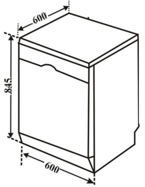 Máy rửa chén độc lập Chefs EH-DW401D - 1 Chefs EH-DW401D
