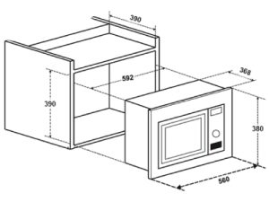 Lò Vi Sóng Chefs EH-MW801B - 1 Chefs EH-MW801B