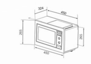 Lò vi sóng âm hoặc để bàn Capri AM20XPEA - 1 LÒ VI SÓNG ÂM HOẶC ĐỂ BÀN CAPRI AM20XPEA
