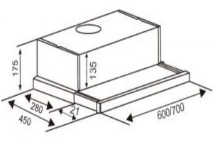 MÁY HÚT MÙI ÂM TỦ CAPRI CR-602H