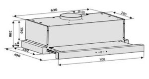 Máy Hút Mùi Âm Tủ Dmestik ES3071 DMK Màu Đen - 1 MÁY HÚT MÙI ÂM TỦ DMESTIK ES3071 DMK MÀU ĐEN