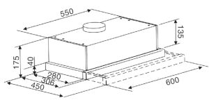 MÁY HÚT MÙI ÂM TỦ KAFF KF TL1006W